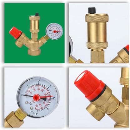 Water pressure regulator DN25 Pressure regulator Brass boiler valve set.