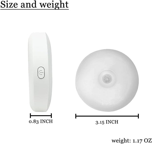 2-pack indoor motion sensor night light, automatic/constant modes, warm white and neutral light, three colors, magnetic installation, rechargeable for bedroom, hallway, etc.