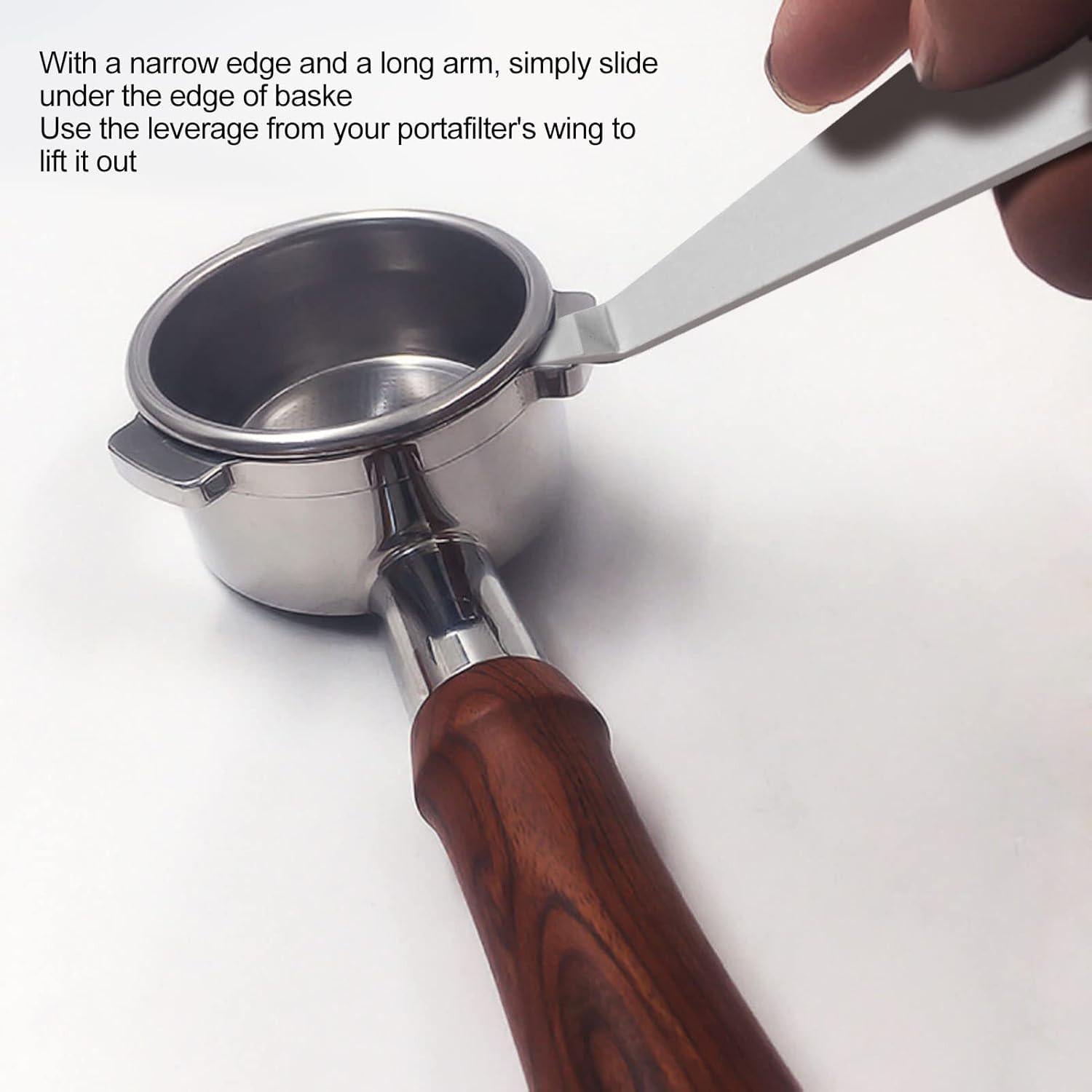 Coffee Portafilter Basket Remover Stainless Steel Powder Cup Disassembly Cleaning Pry Tool Coffee Machine Accessories.