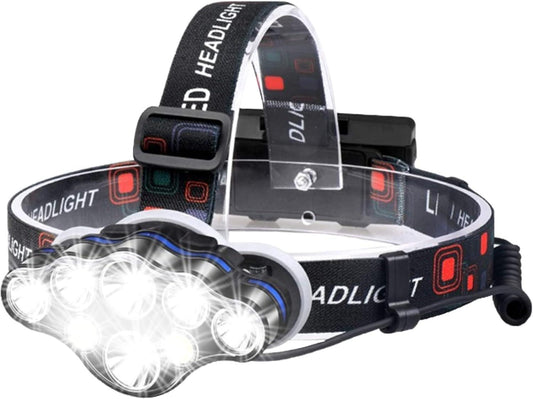 Headlamp - 40,000lm Waterproof Powerful Headlamp - USB Rechargeable.
