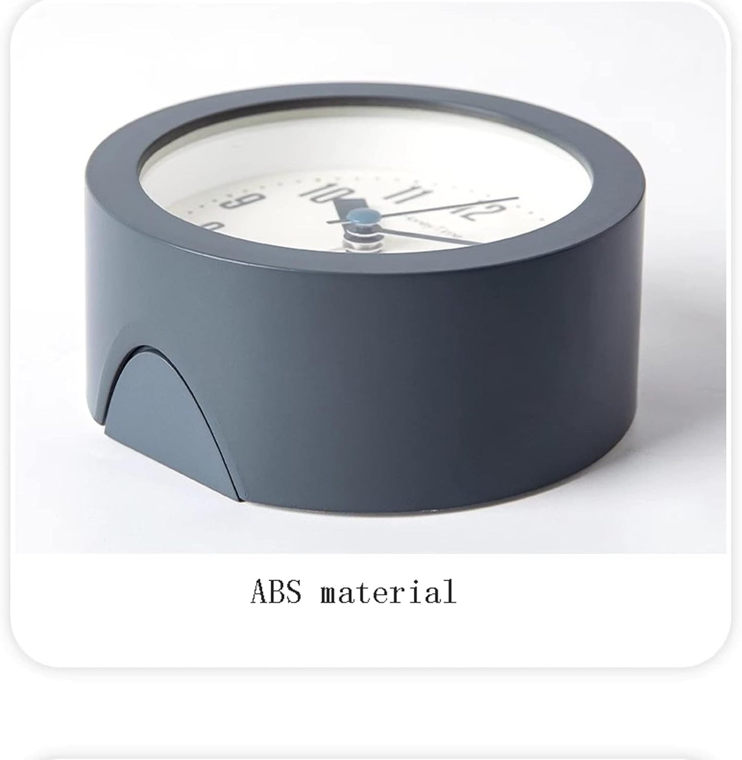 Alarm clock - Children's alarm clock - Round silent analogue alarm clock without ticking - Wake up gently - Increasing volume - Battery operated - Snooze and light function - Easy to set desk alarm clock
