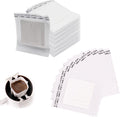 Coffee Filter Bags - with Hanging Loop - Portable Paper Coffee Filters for Most Cups - Travel, Camping, Home, Office - Pack of 100