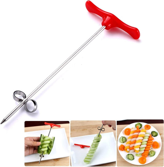 Vegetable cutter - Cutting tools - Potato, carrot, cucumber salad cutter - Manual spiral cutter - Baking - 20 pieces.