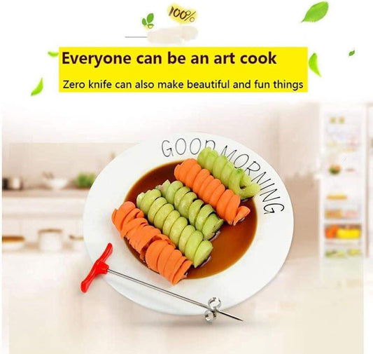 Vegetable cutter - Cutting tools - Potato, carrot, cucumber salad cutter - Manual spiral cutter - Baking - 20 pieces.