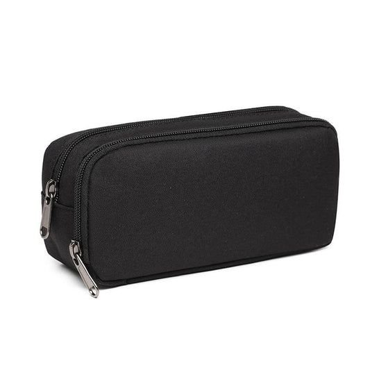 Pencil Case - Stationery Pencil Case - Large Capacity Zipper Pocket - Large Capacity Storage Pencil Case - Suitable for School, University, Office Supplies - 1 Piece - Black.
