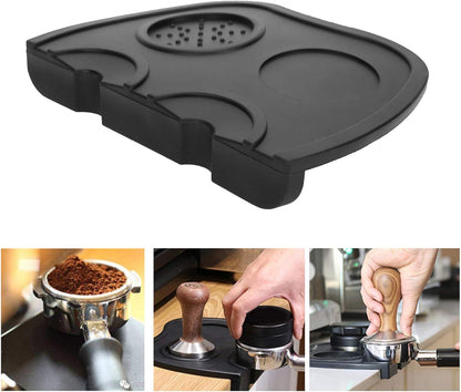 Non-slip coffee mat - Silicone accessories for coffee machines - Accessories for large coffee machines - Kitchen tools for espresso and coffee machines - 21*15*0.6cm.