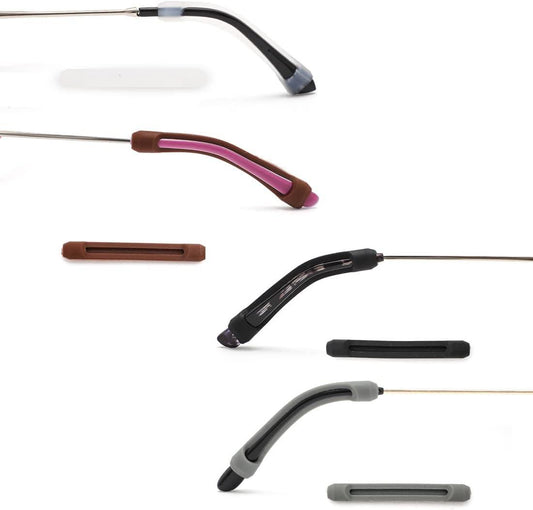 Silicone Ear Hooks - Eyeglass Accessories - Anti-slip and Anti-fall Leg Straps - Fixed Glasses Frame - Suitable for Reading, Sports and Other Activities - 10 Pairs.