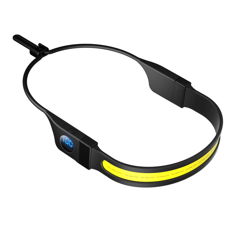 LED Headlamp - 230Â° Wide Beam - Rechargeable Headlamp with Digital Battery Display - 500 Lumens - Waterproof USB Headlamp for Camping, Running, Hiking - Adjustable Silicone Strap.