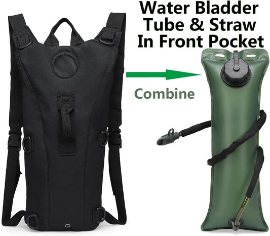 Water BagâWater StorageâHydration BackpackâCamping & HikingâPortable Water Bag Made of Food-Grade Materialâ3LâBlack.