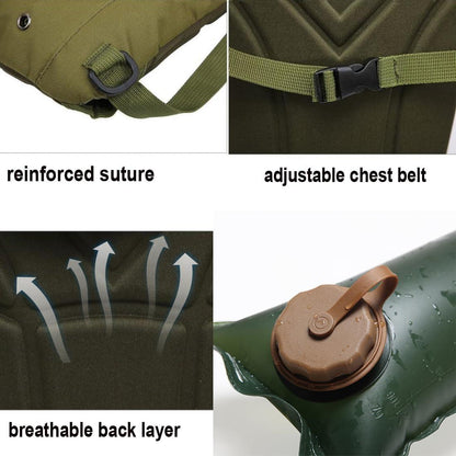 Water BagâWater StorageâHydration BackpackâCamping & HikingâFood Grade Portable Water Bagâ3LâCamouflage Color.