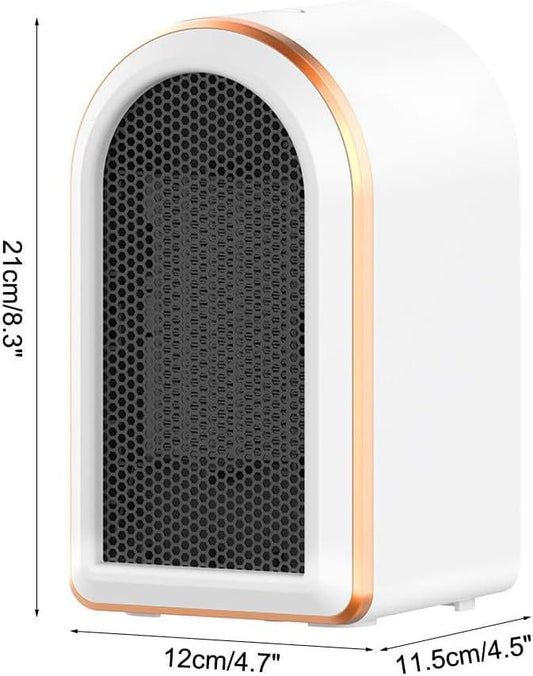 Fan Heater - 1200W Portable Heater with PTC Graphene Heating - Fast Heating, 360Â° Heat Circulation, Quiet Operation, 12-Hour Timer, LED Display.