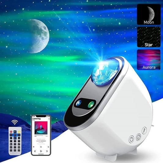 Northern Lights ProjectorâAurora Starry Sky ProjectorâNorthern Lights ProjectorâWith Bluetooth Speaker and Timerâ6 Types of White Noise, HD Projection and Adjustable Light ColorsâAurora Lamp.