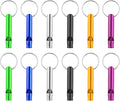 Metal Emergency Whistles - Set of 12 - Referee Whistles for Sports, School & Outdoors.