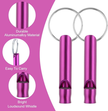 Metal Emergency Whistles - Set of 12 - Referee Whistles for Sports, School & Outdoors.