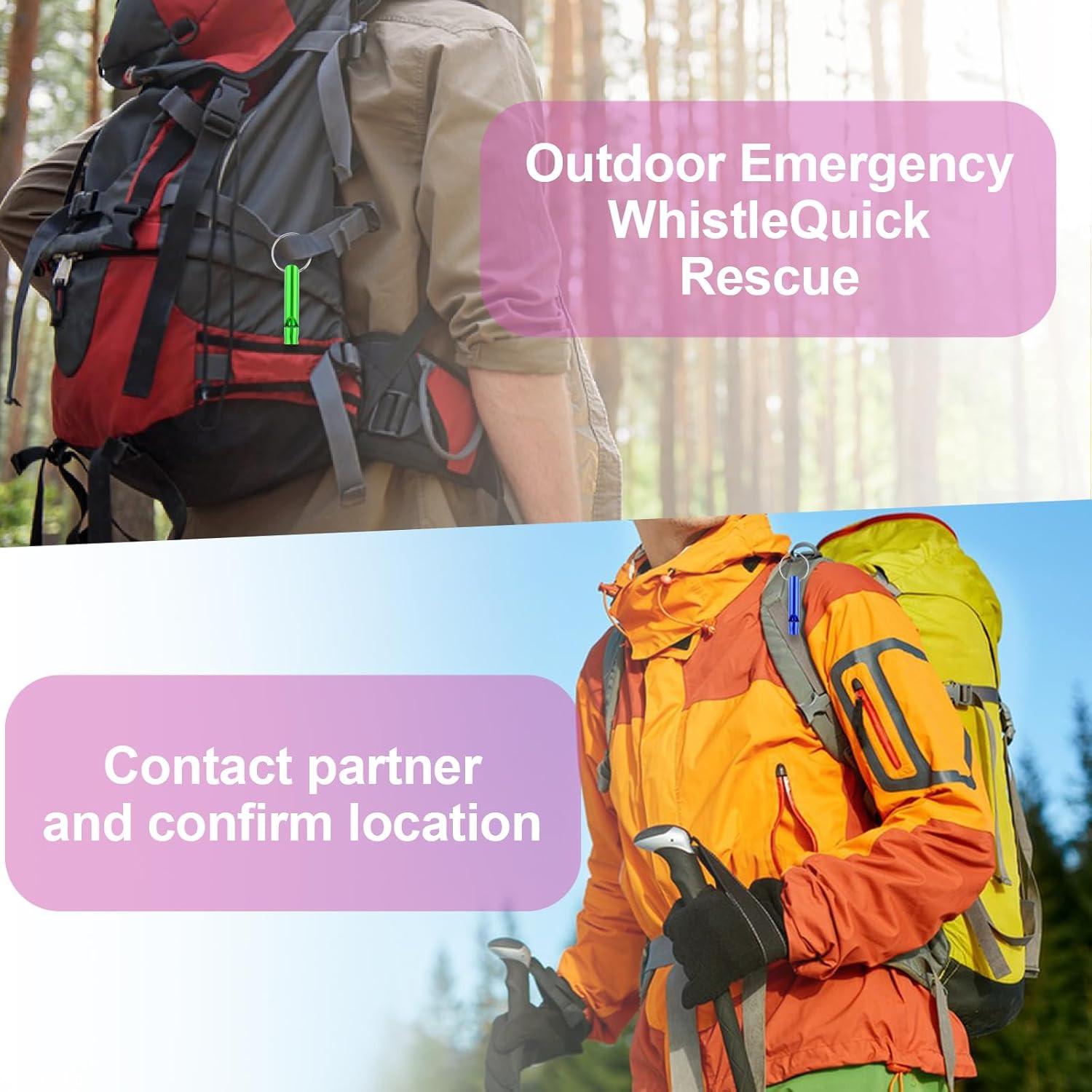 Metal Emergency Whistles - Set of 12 - Referee Whistles for Sports, School & Outdoors.