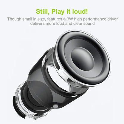 Mini Bluetooth Speaker (Black) | Portable & Pocket-Sized | Powerful Bass with Passive Radiator | 12-Hour Battery Life | Ideal for Outdoors.