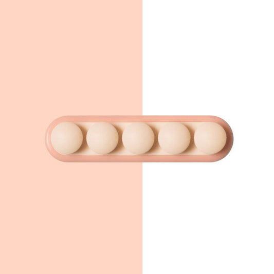 Pea Pod Cable Organizer - Pink - Self-Adhesive Cable Holder - Silicone - For Office & Home.