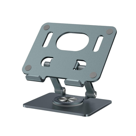 Aluminum Tablet Stand - Foldable & Height Adjustable - For Phone & Tablet - With Cooling Function (Heat Dissipation) - Gray.