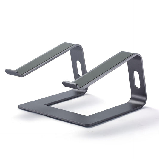 Ergonomic Aluminum Laptop Stand - Removable & Height Adjustable - Suitable for 10-14 inch Notebooks - Gray.