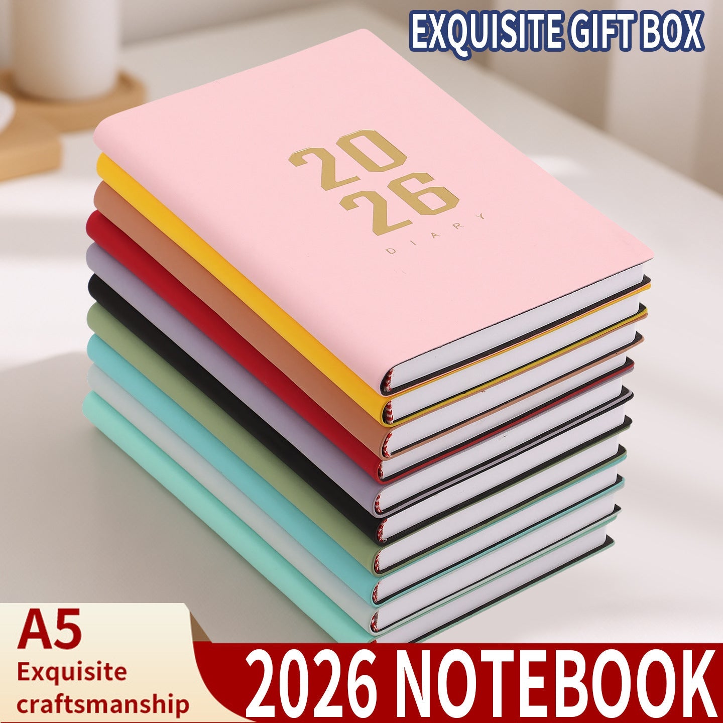 2026 Agenda - Daily Agenda - A5 Format - 1 Day per Page - 304 Pages - [light blue] - Hardcover