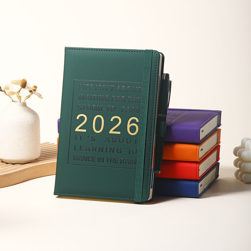 Agenda 2026 - Daily Agenda & Planner - A5 Format - 365 Day Overview - Hardcover - [Pink]