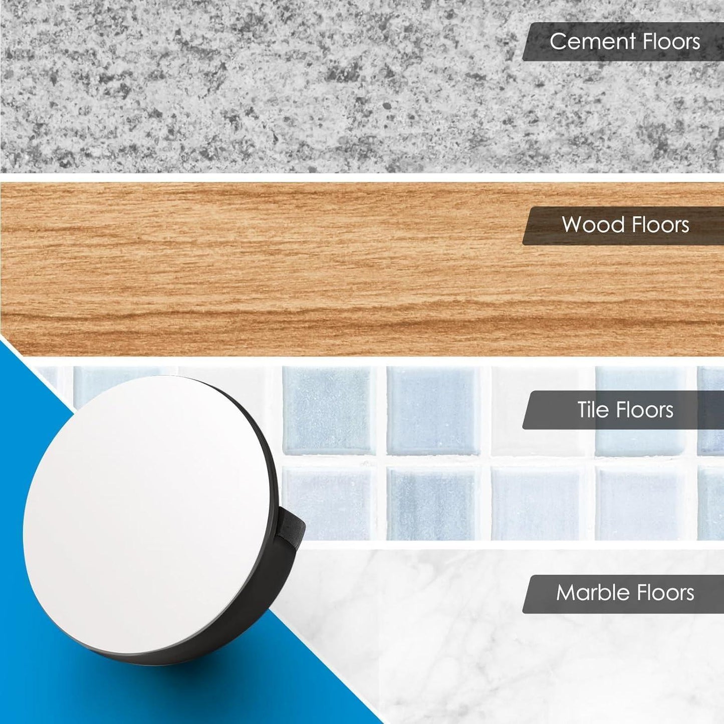 Door Stopper Floor Half Moon - Set of 2 - Gold - Self-adhesive - No Drilling - Stainless Steel.