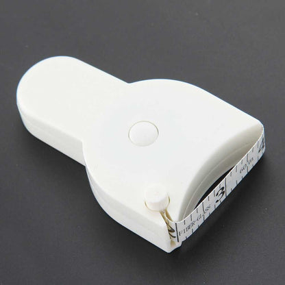 Body Measuring Tape, 60 Inch Retractable Measuring Tape for Body: Waist, Hip, Bust, Arms, and More (White) White