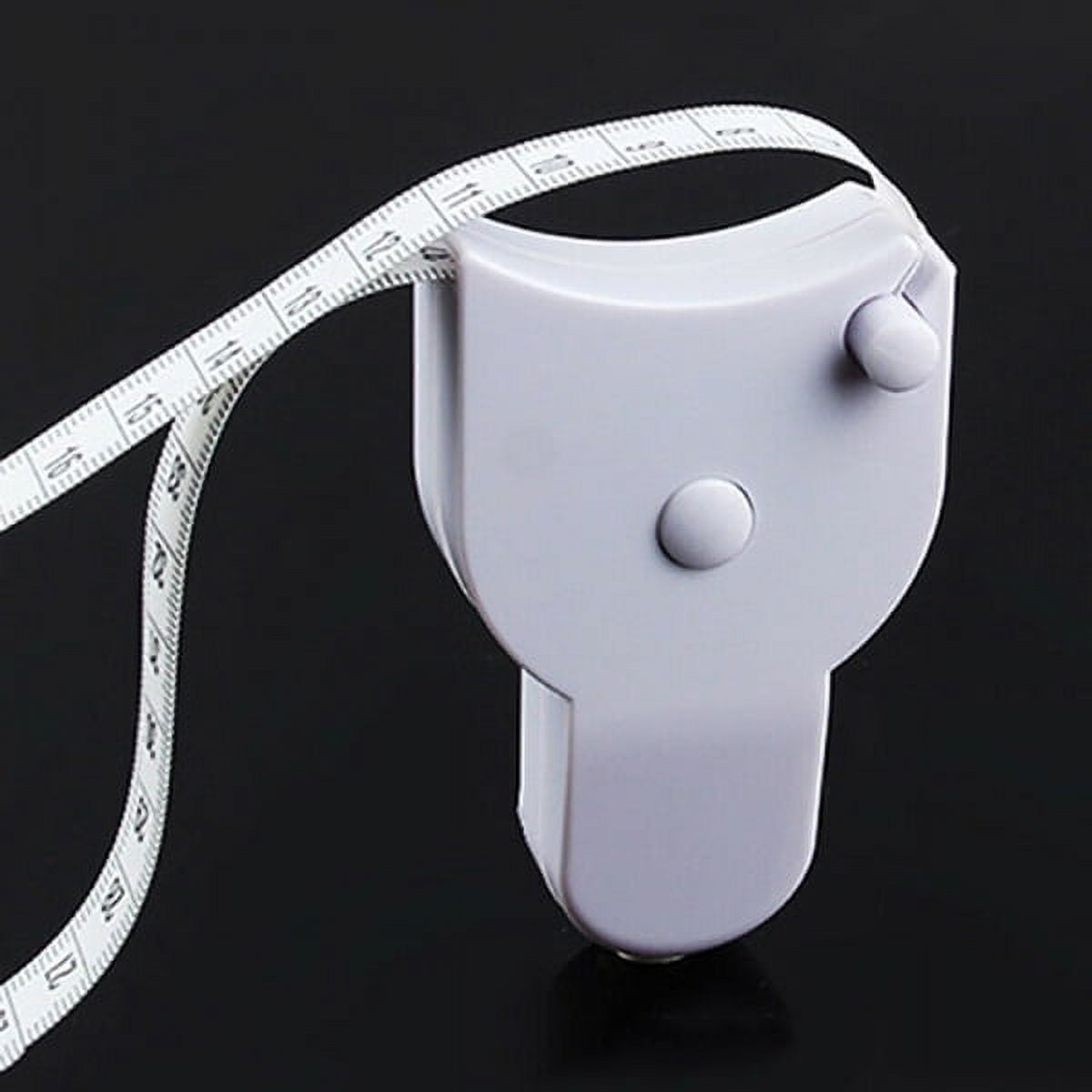 Body Measuring Tape, 60 Inch Retractable Measuring Tape for Body: Waist, Hip, Bust, Arms, and More (White) White