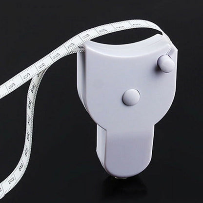 Body Measuring Tape, 60 Inch Retractable Measuring Tape for Body: Waist, Hip, Bust, Arms, and More (White) White