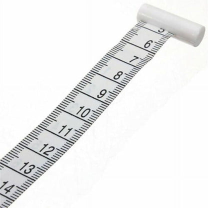 Body Measuring Tape, 60 Inch Retractable Measuring Tape for Body: Waist, Hip, Bust, Arms, and More (White) White