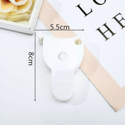 Body Measuring Tape, 60 Inch Retractable Measuring Tape for Body: Waist, Hip, Bust, Arms, and More (White) White