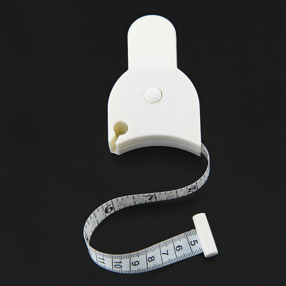 Body Measuring Tape, 60 Inch Retractable Measuring Tape for Body: Waist, Hip, Bust, Arms, and More (White) White