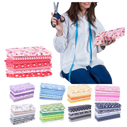 Tdoenbutw clearance Cotton Crafts Fabric Bundle Patchwork Squares Quilting Sewing Patchwork DIY 7PCS 7PC DIY Fabric fall fabric squares clearance sale Multicolor