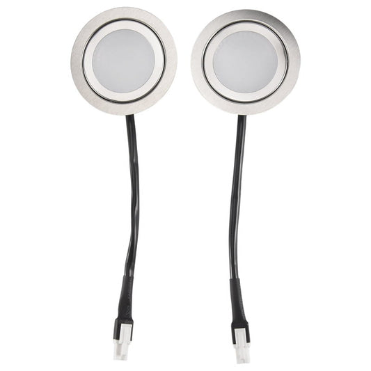 2pcs Range Hood Light Bulbs, Stainless Steel Range Hood LED Light Replacement Recessed Kitchen Range Hood Light
