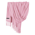 Delayuji Pashmina Scarf for Women Scarf for Women Women Pashmina Scarf Soft Solid Plain Shawl Wrap Fashion Warm Neck with Fringes A Red A Pink