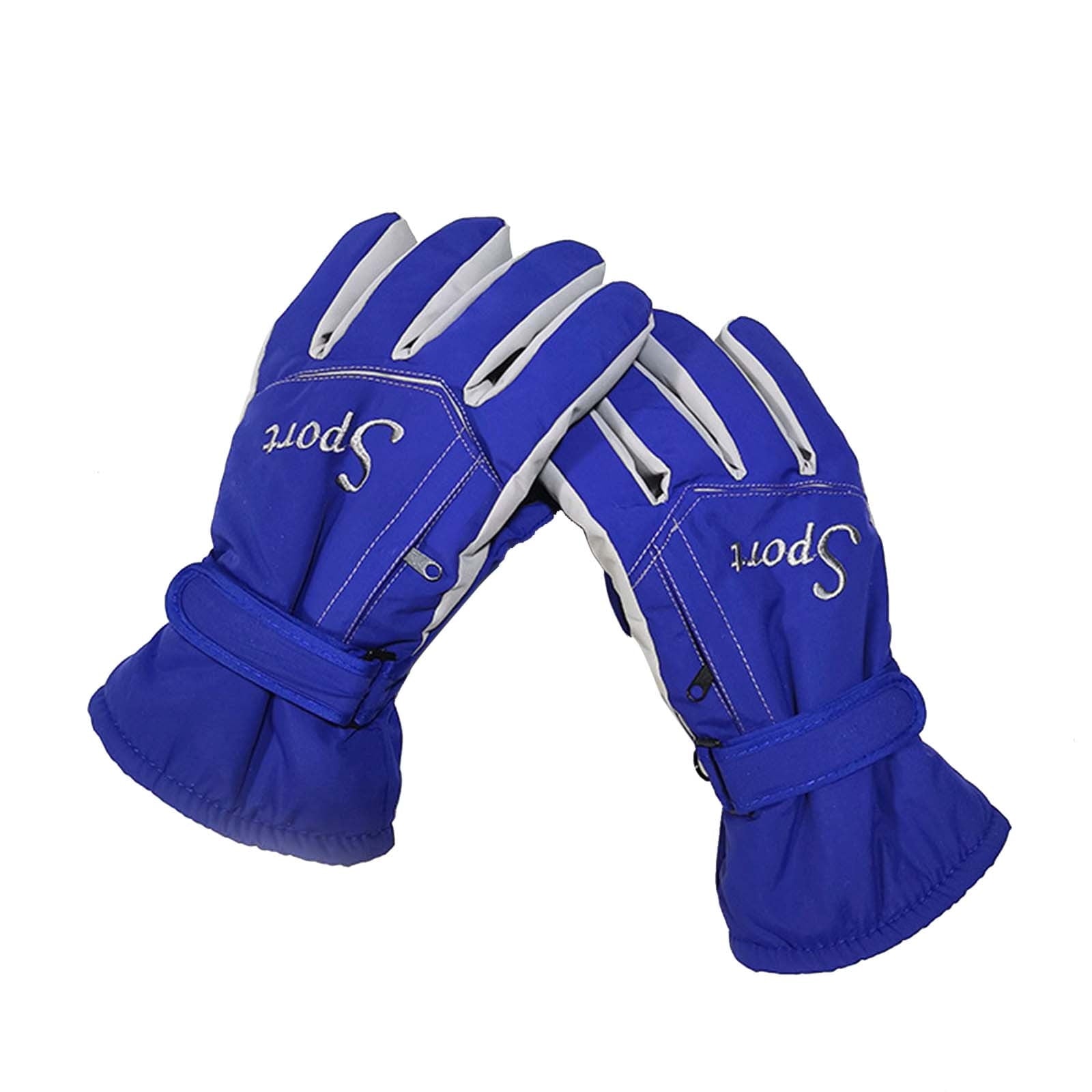 IDALL Ski Gloves Waterproof Gloves Winter Outdoor Men And Women Snow Skating Snowboarding Windproof Warm Ski Gloves Snow Gloves Winter Gloves W-Blue One Size Y-Blue