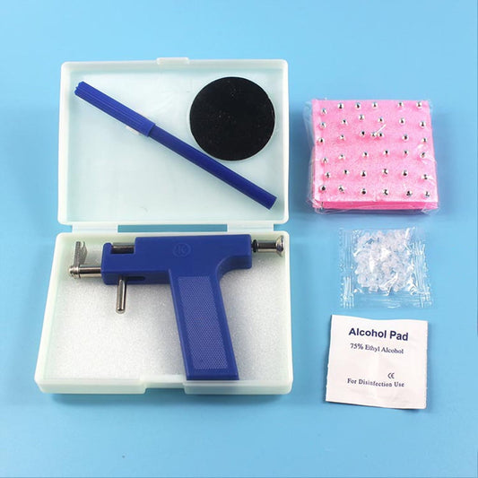 JULYING Ear Piercing Gun Kit Disinfect- Safety Earring Piercer Machine Studs Nose Clip Body Jewelry No Pain Stud Piercing Tool Gun with 72 ear stud