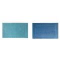 2PCS White Cotton Classic Rug Bath Mats Absorbent Cotton Hotel Spa Shower Bathtub Mats [Not A Bathroom Rug] Machine Washable Shower Bathroom Floor Towel B 1PCS & C 1PCS