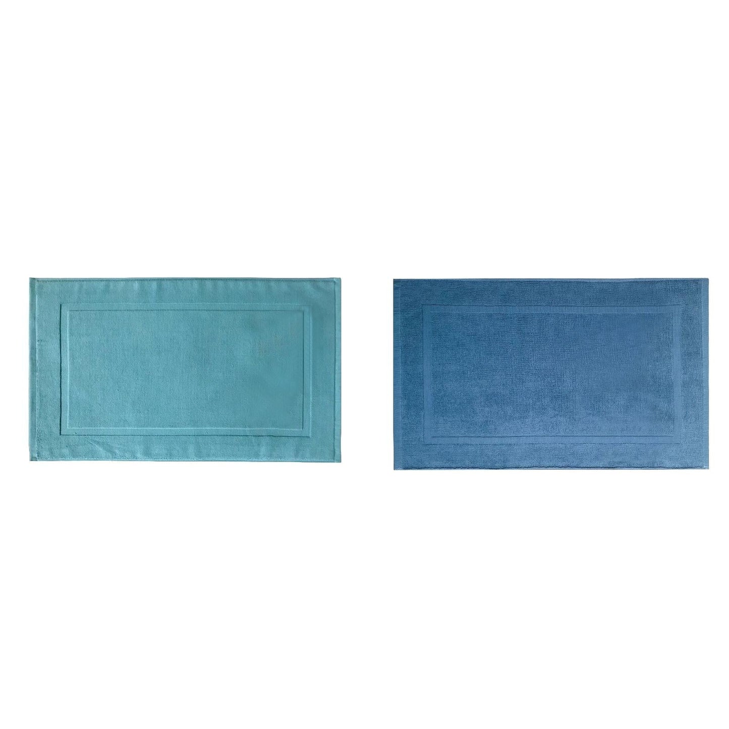 2PCS White Cotton Classic Rug Bath Mats Absorbent Cotton Hotel Spa Shower Bathtub Mats [Not A Bathroom Rug] Machine Washable Shower Bathroom Floor Towel B 1PCS & C 1PCS