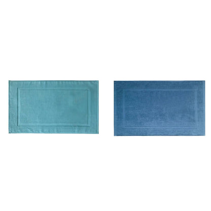2PCS White Cotton Classic Rug Bath Mats Absorbent Cotton Hotel Spa Shower Bathtub Mats [Not A Bathroom Rug] Machine Washable Shower Bathroom Floor Towel B 1PCS & C 1PCS