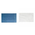 2PCS White Cotton Classic Rug Bath Mats Absorbent Cotton Hotel Spa Shower Bathtub Mats [Not A Bathroom Rug] Machine Washable Shower Bathroom Floor Towel C 1PCS & White 1PCS