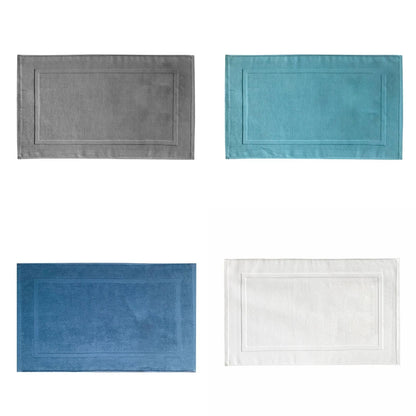 2PCS White Cotton Classic Rug Bath Mats Absorbent Cotton Hotel Spa Shower Bathtub Mats [Not A Bathroom Rug] Machine Washable Shower Bathroom Floor Towel White 1PCS & A 1PCS & B 1PCS & C 1PCS