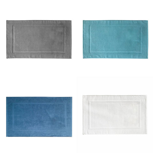2PCS White Cotton Classic Rug Bath Mats Absorbent Cotton Hotel Spa Shower Bathtub Mats [Not A Bathroom Rug] Machine Washable Shower Bathroom Floor Towel White 1PCS & A 1PCS & B 1PCS & C 1PCS