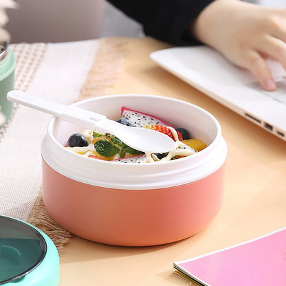 Ramen BBlueowl, Soup Bowls, Microwave Ramen Bowl with Lid, Lunch Box with Lid, Durable and Heat Resistant Bowl for Noodles, Rice, and Soups, Perfect for Home, Office, or School Meals， Z71_B