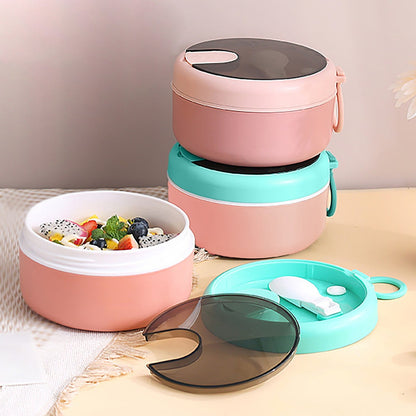 Ramen BBlueowl, Soup Bowls, Microwave Ramen Bowl with Lid, Lunch Box with Lid, Durable and Heat Resistant Bowl for Noodles, Rice, and Soups, Perfect for Home, Office, or School Meals， Z71_B