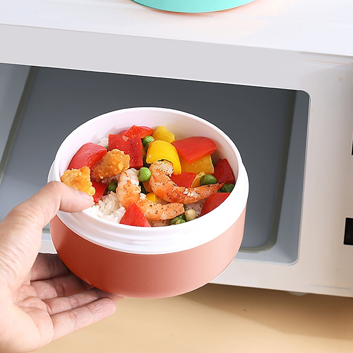 Ramen BBlueowl, Soup Bowls, Microwave Ramen Bowl with Lid, Lunch Box with Lid, Durable and Heat Resistant Bowl for Noodles, Rice, and Soups, Perfect for Home, Office, or School Meals， Z71_B