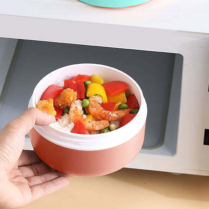 Ramen BBlueowl, Soup Bowls, Microwave Ramen Bowl with Lid, Lunch Box with Lid, Durable and Heat Resistant Bowl for Noodles, Rice, and Soups, Perfect for Home, Office, or School Meals， Z71_B