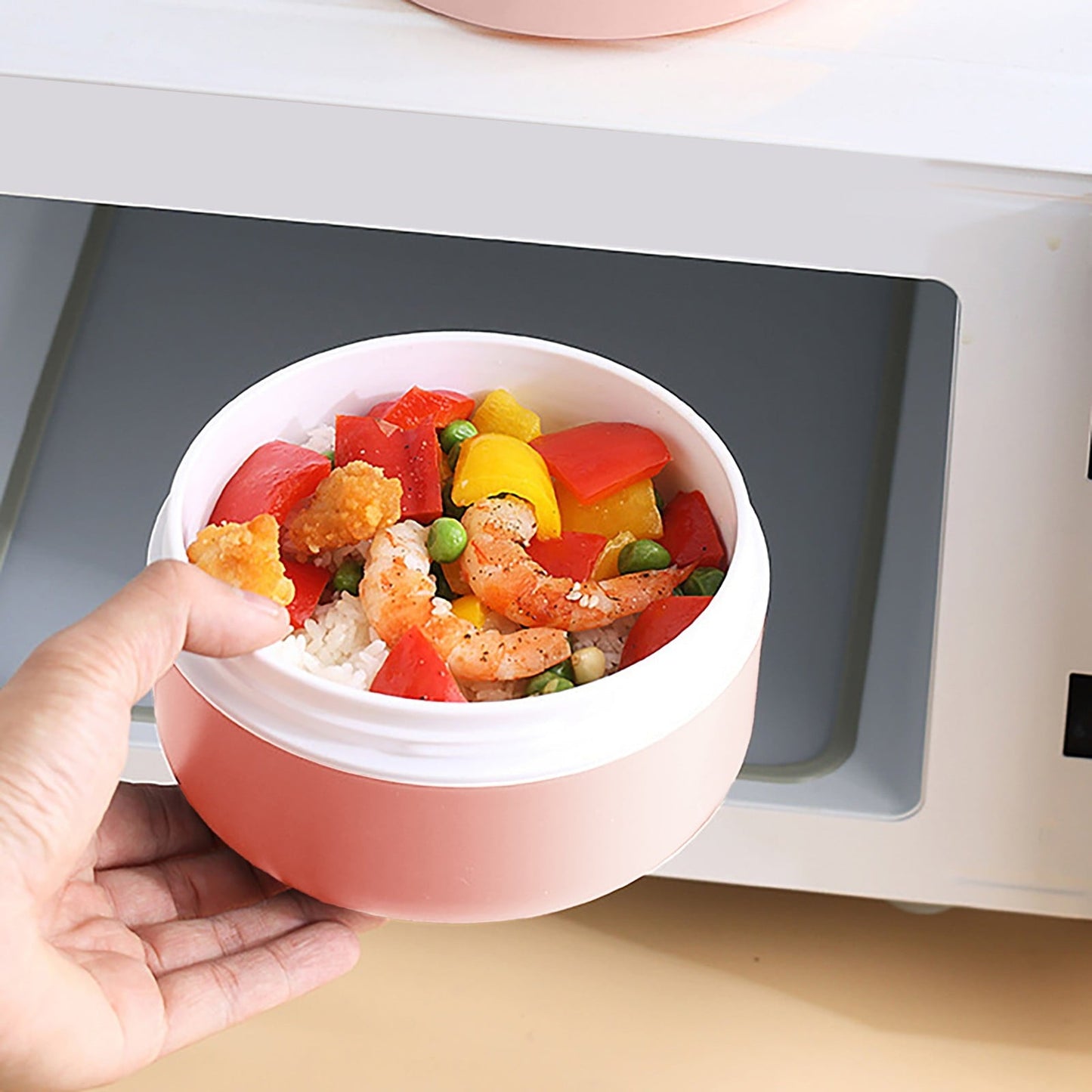 Ramen BBlueowl, Soup Bowls, Microwave Ramen Bowl with Lid, Lunch Box with Lid, Durable and Heat Resistant Bowl for Noodles, Rice, and Soups, Perfect for Home, Office, or School Meals， Z71_B