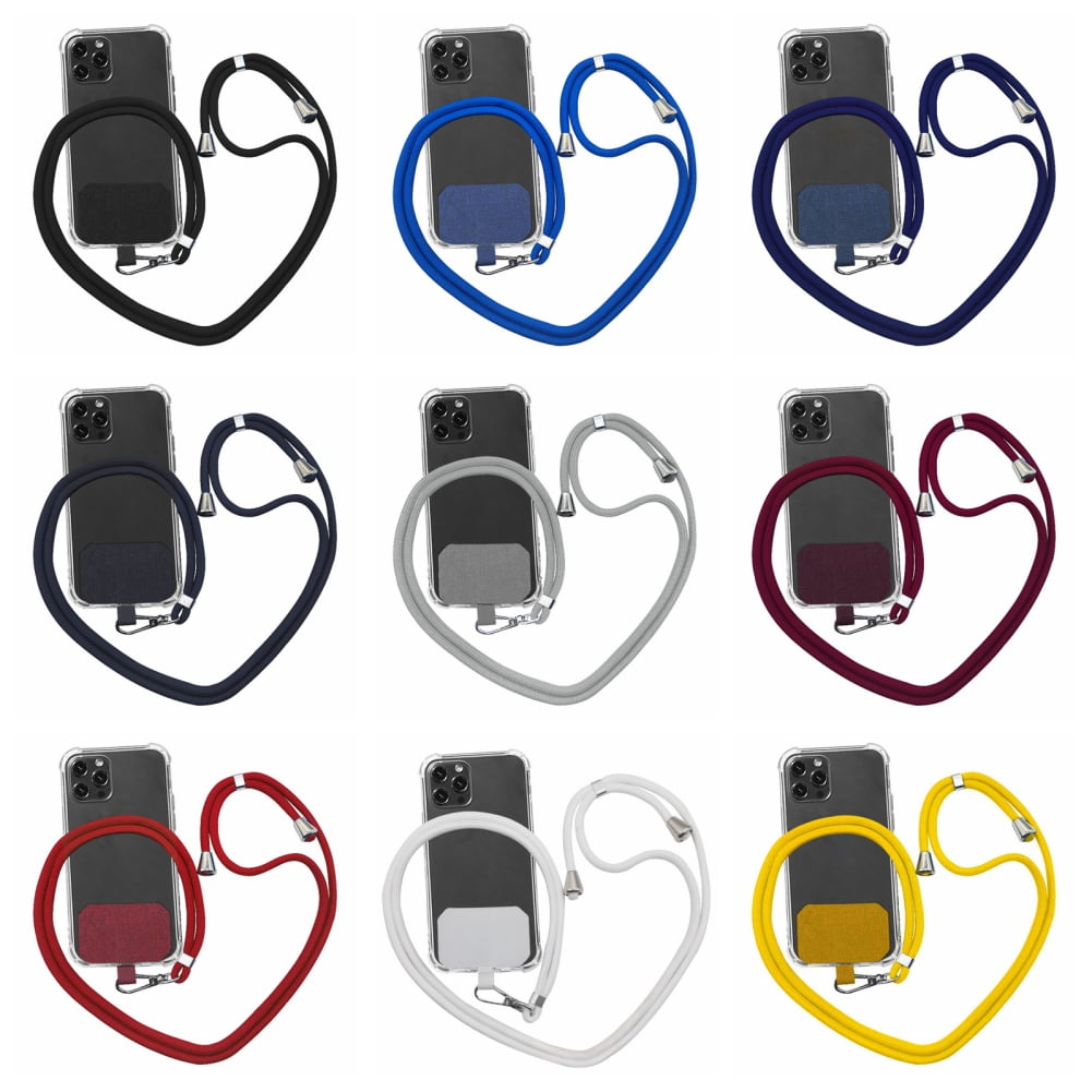 Universal Cell Phone Lanyard,Crossbody Lanyard with Adjustable Nylon Neck Strap for Most Mobile Phone, Black Yellow