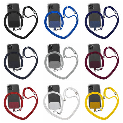 Universal Cell Phone Lanyard,Crossbody Lanyard with Adjustable Nylon Neck Strap for Most Mobile Phone, Black Yellow